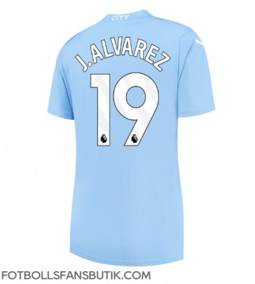 Manchester City Julian Alvarez #19 Replika Hemmatröja Damer 2023-24 Kortärmad